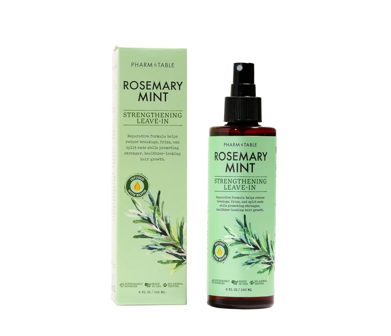 Rosemary & Mint Leave-In Conditioner - Nourishes, Detangles and Purifies the Scalp, Made With Frizz-Fighting Formula, 8oz